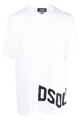 DSQUARED2 logo print cotton T-shirt - White