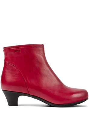 Camper round-toe leather boots - Red