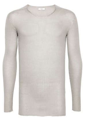 Rier ribbed-knit silk jumper - Grey