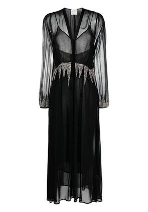Forte Forte crystal-embellished layered maxi dress - Black