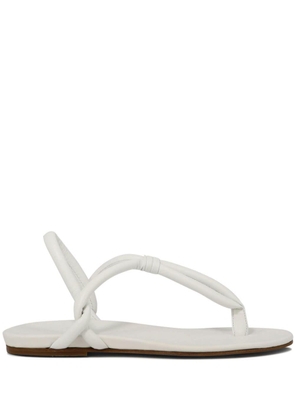 Del Carlo knotted strap leather sandals - White