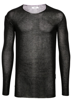 Rier ribbed-knit silk jumper - Black