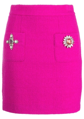 Moschino high-waisted crystal-embellished miniskirt - Pink
