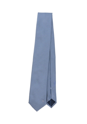 Ferragamo textured silk tie - Blue