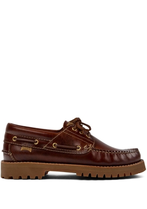 Camper Nautico apron-toe leather boat shoes - Brown