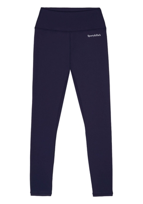 Sporty & Rich logo-print high-waisted leggings - Blue