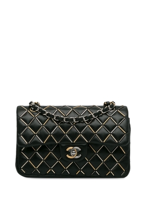 CHANEL Pre-Owned 2020 Small Classic Embellished Lambskin Double Flap shoulder bag - Black