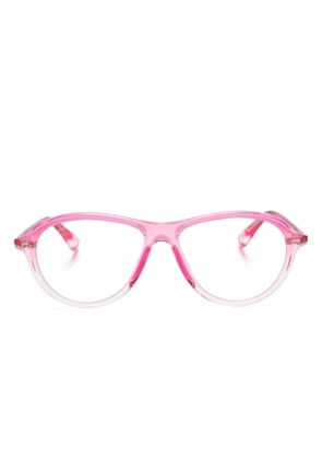Theo Eyewear Aube pilot-frame glasses - Pink