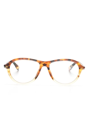 Theo Eyewear Aube pilot-frame glasses - Brown