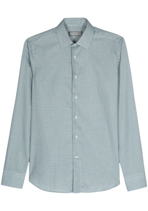 Canali check-print cotton shirt - Green