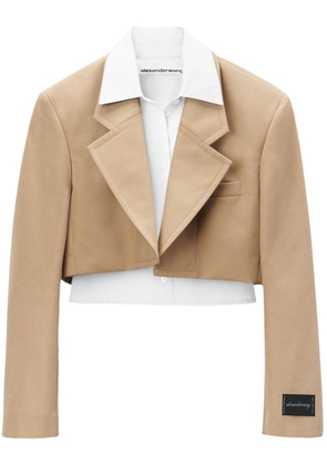 Alexander Wang Pre-styled layered single-breasted blazer - Neutrals