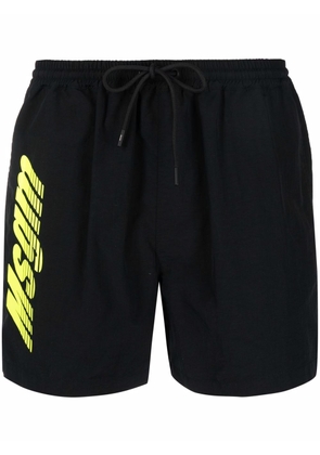 MSGM logo-print swim shorts - Black