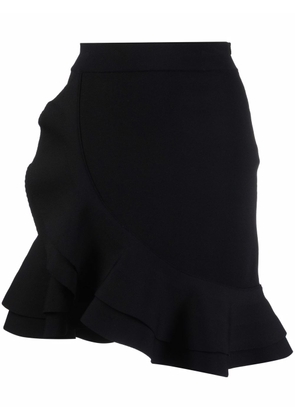 Alexander McQueen ruffled asymmetric skirt - Black