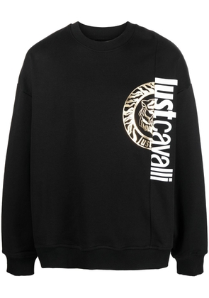 Just Cavalli logo-print sweatshirt - Black