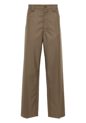 LEMAIRE pressed-crease straight trousers - Brown