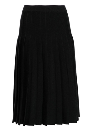 Thom Browne A-line pleated midi skirt - Black