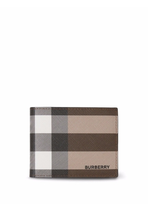 Burberry check bifold wallet - Brown