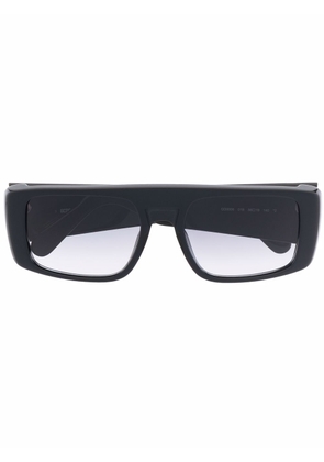 Gcds logo-print rectangular frame sunglasses - Black