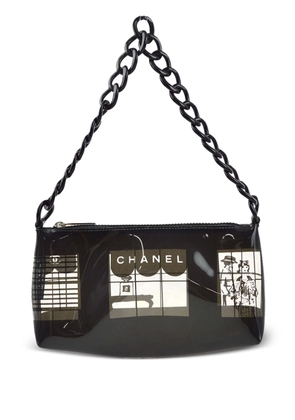 CHANEL Pre-Owned 2003 Window-print shoulder bag - Black