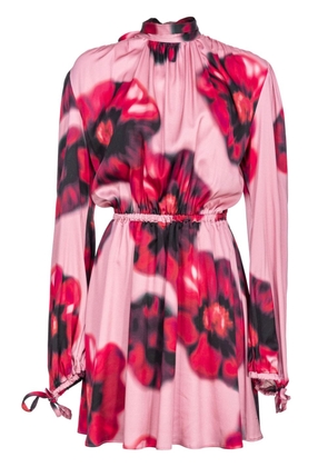 PINKO floral-print open-back minidress
