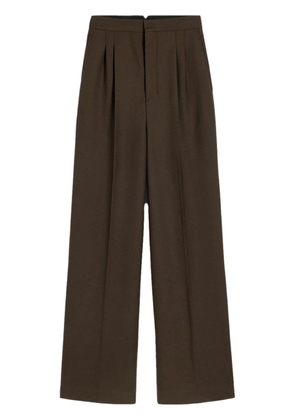 AMI Paris wide-leg wool trousers - Brown