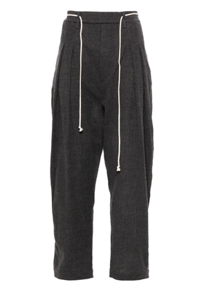 MORDECAI virgin-wool tapered trousers - Grey