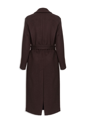 PINKO tie-fastening double-breasted coat - Brown
