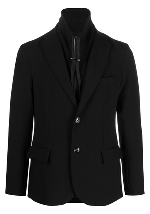 Emporio Armani layered single-breasted blazer - Black