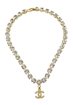 CHANEL Pre-Owned 1996 CC rhinestone-embellished necklace - Gold