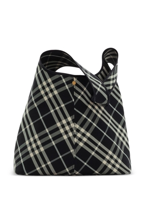 Burberry large check shoulder bag - Black