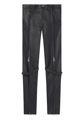 Courrèges zip-detailing leather pants - Black