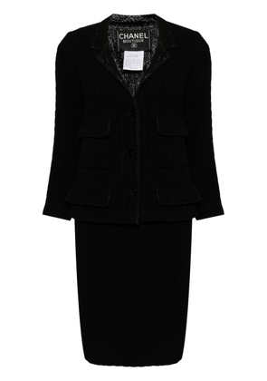 CHANEL Pre-Owned 1998 textured skirt suit - Black