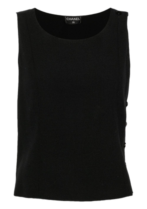 CHANEL Pre-Owned 1999 asymmetric wool dress - Black