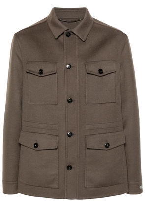 Canali single-breasted wool-cashmere jacket - Brown