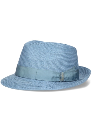 Borsalino Jules bow-detail fedora hat - Blue