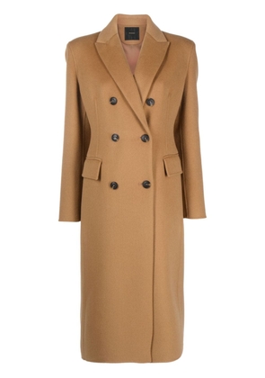 PINKO double-breasted wool coat - Brown