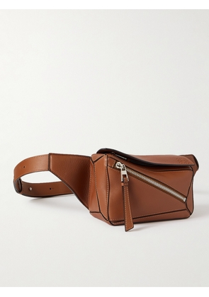 LOEWE - Puzzle Mini Leather Belt Bag - Men - Brown