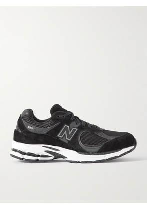 New Balance - 2002R Leather-Trimmed Suede and Mesh Sneakers - Men - Black - UK 5.5
