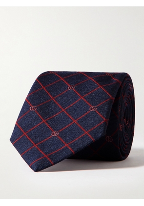 Gucci - 7cm Logo-Jacquard Silk and Wool-Blend Tie - Men - Blue