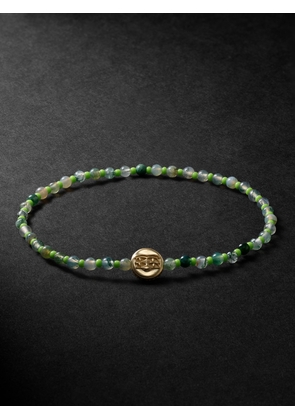 Luis Morais - Gold, Agate and Glass Beaded Bracelet - Men - Green