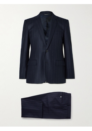 Loro Piana - Pinstriped Wish® Virgin Wool and Cashmere-Blend Suit - Men - Blue - IT 46