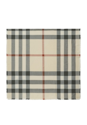 Burberry Vintage Check Frayed Scarf