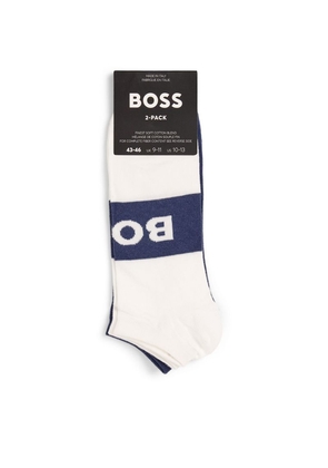 Boss Cotton-Blend Logo Ankle Socks (Pack Of 2)