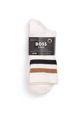 Boss Cotton-Blend Striped Socks (Pack Of 3)