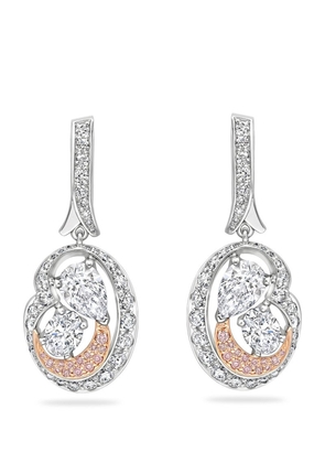 Boodles Platinum, Rose Gold And Diamond National Gallery Motherhood Earrings