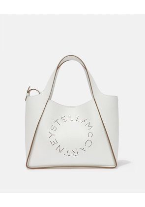 Stella McCartney - Logo Grainy Alter Mat Crossbody Bag, Woman, White