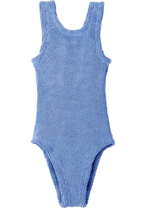 Hunza G Baby Blue Classic One-Piece Swimsuit