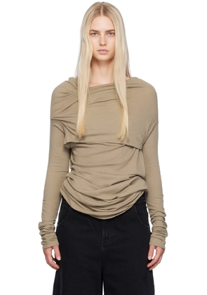 Entire Studios Taupe Bound Long Sleeve T-Shirt