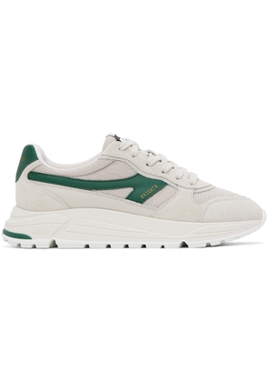 Axel Arigato Beige & Green Rush-A Sneakers