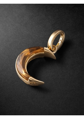Foundrae - Crescent Gold Citrine Pendant - Men - Gold